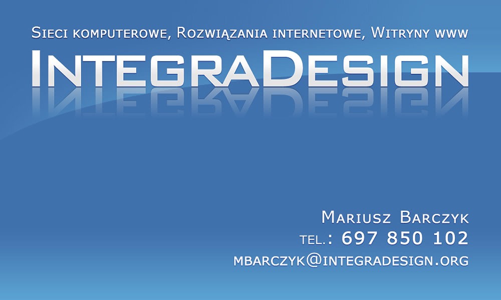 Przykład użycia realizacji - Integradesign wizytówka