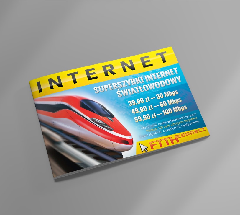 Przykład użycia realizacji - FTTH - projekt ulotki