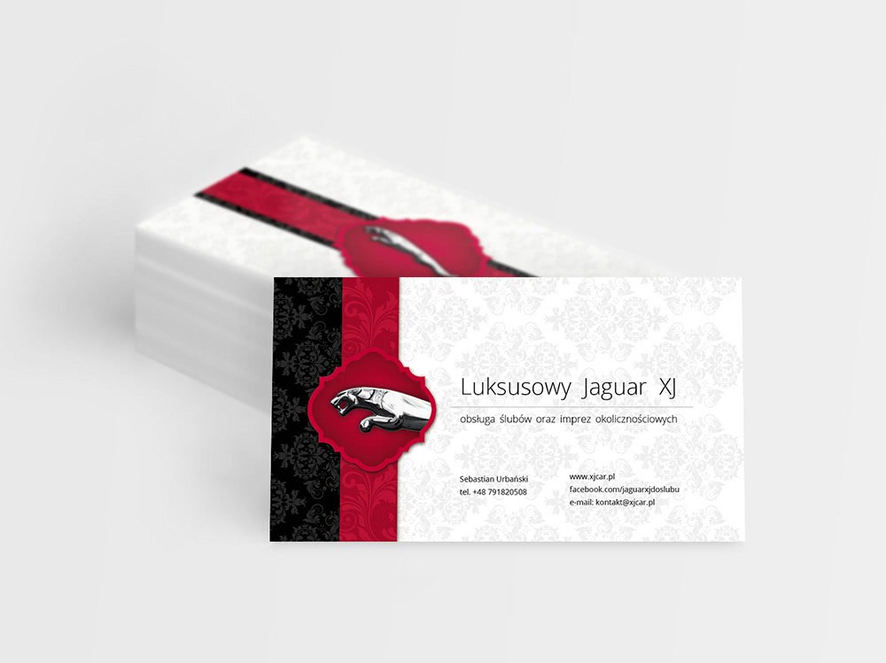 Przykład użycia realizacji - Jaguar XJ - wizytówka