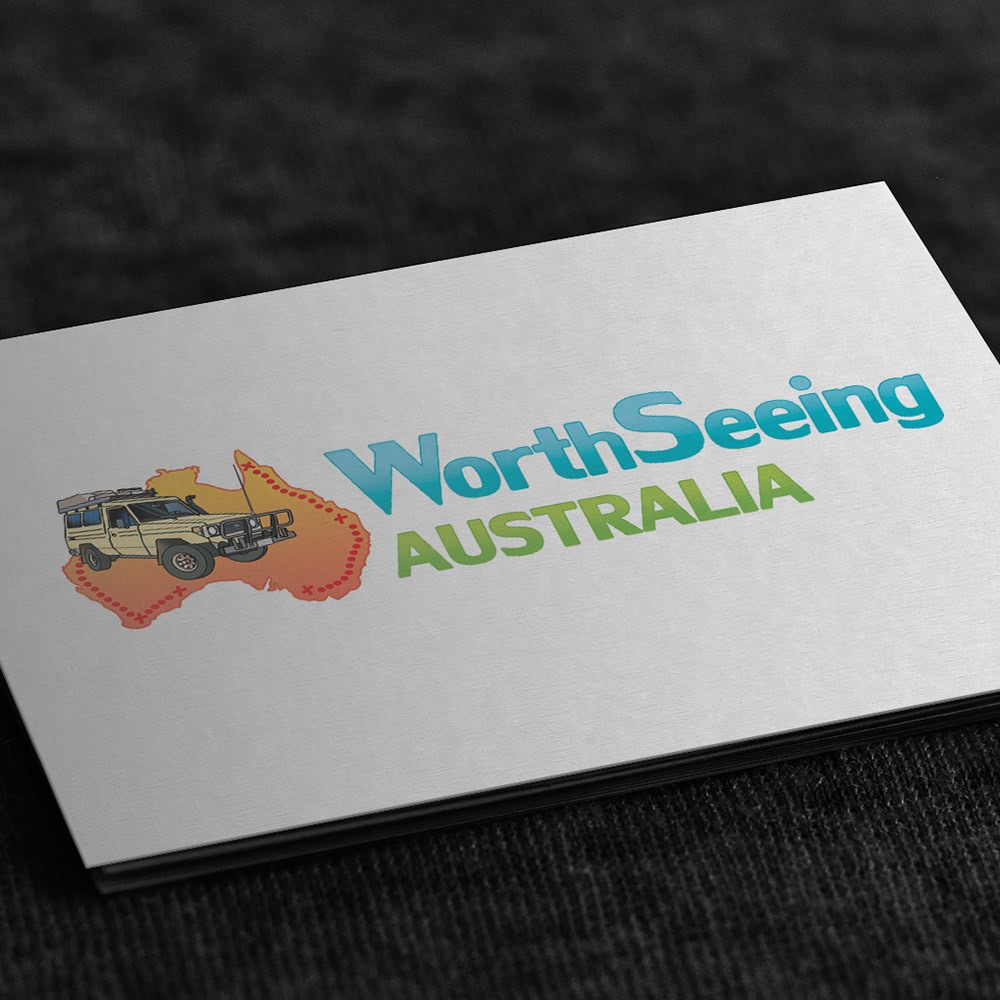 Przykład użycia realizacji - WorthSeeing Australia - logo dla podróżnika