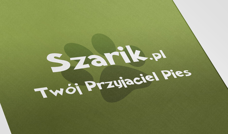 Przykład użycia realizacji - Nieskomplikowane logo portalu Szarik.pl