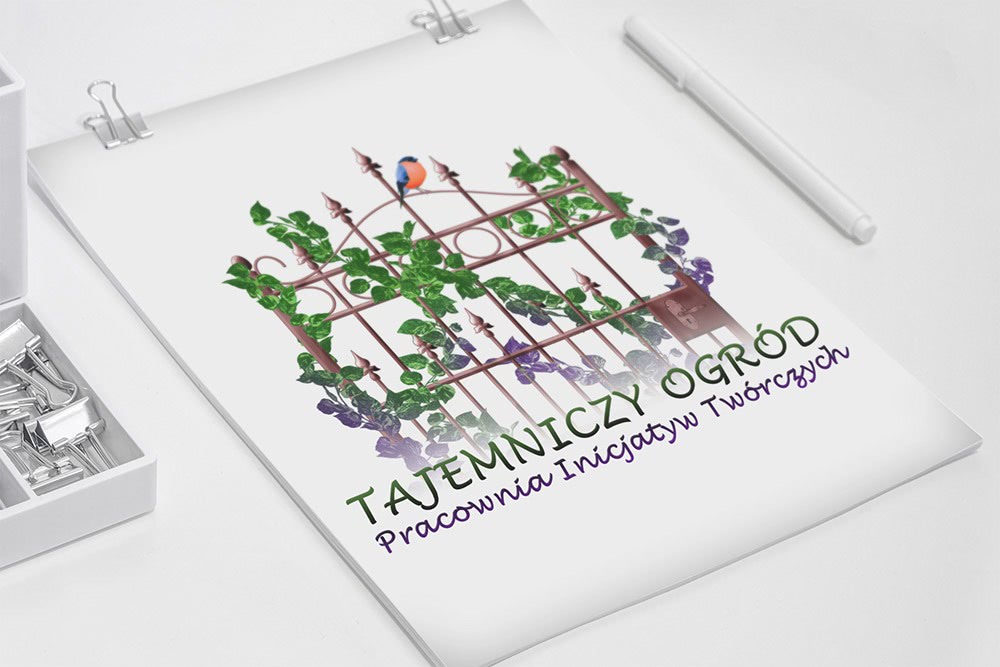 Przykład użycia realizacji - Logo ilustracyjne - Tajemniczy Ogród